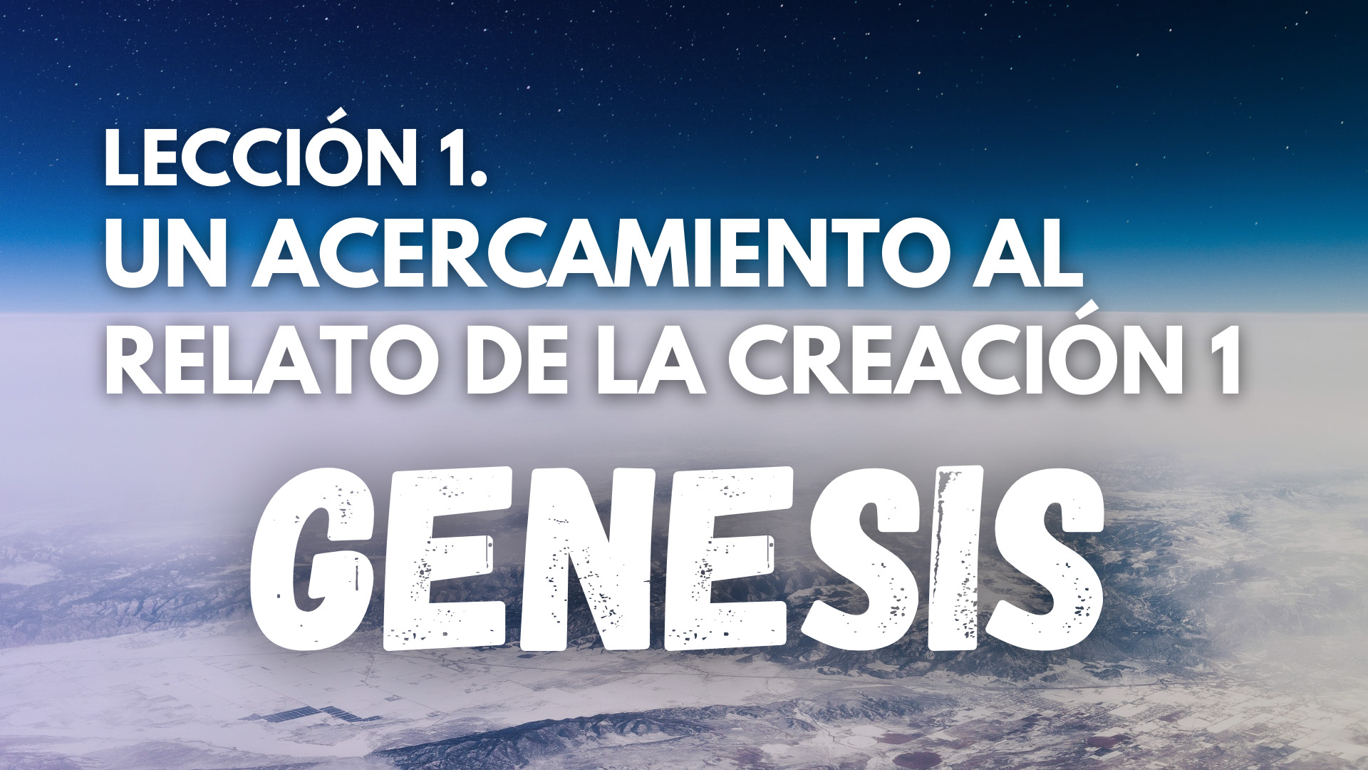 Genesis 1. Un acercamiento al relato de la creación 1.