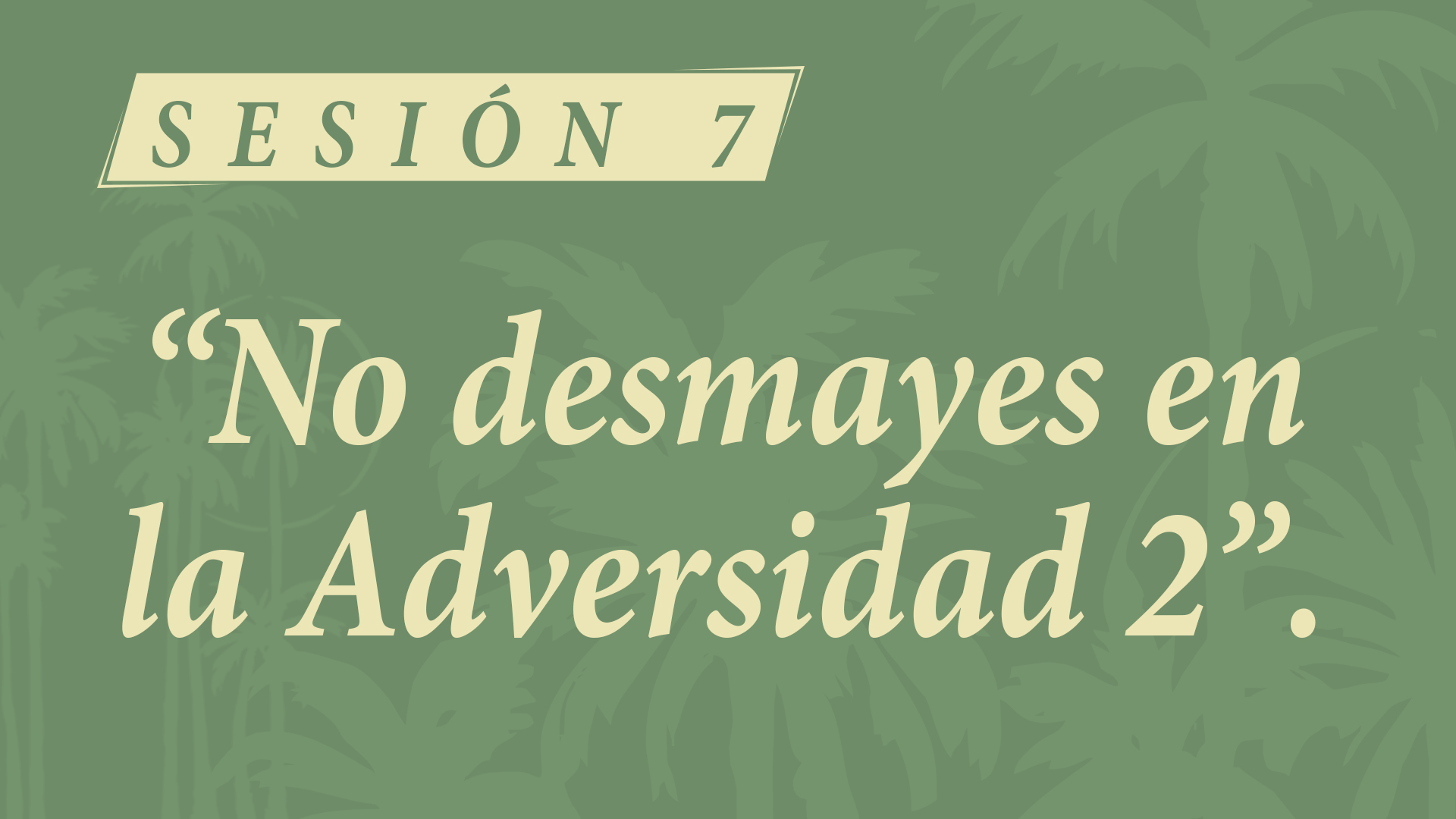 Campamento 2026 - Sesión 7. No desmayes en la Adversidad 2.
